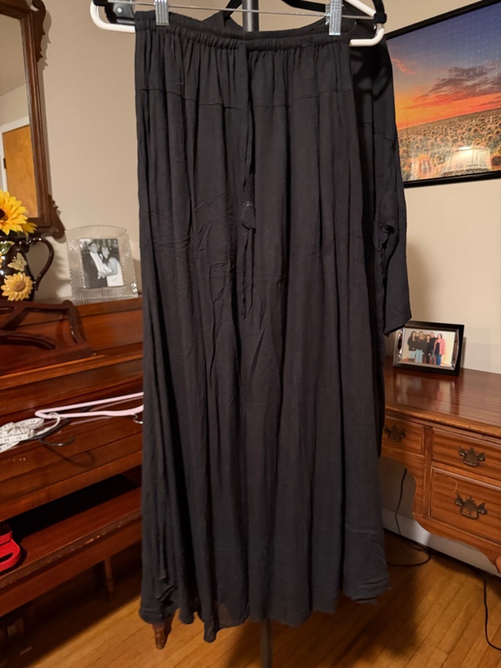 Rhea Women’s Black Tunic and Wide-Leg Pant set. OS - Picture 5 of 8